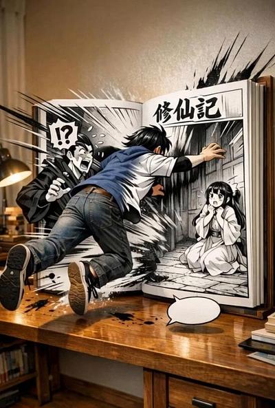 少年跃入漫画救少女