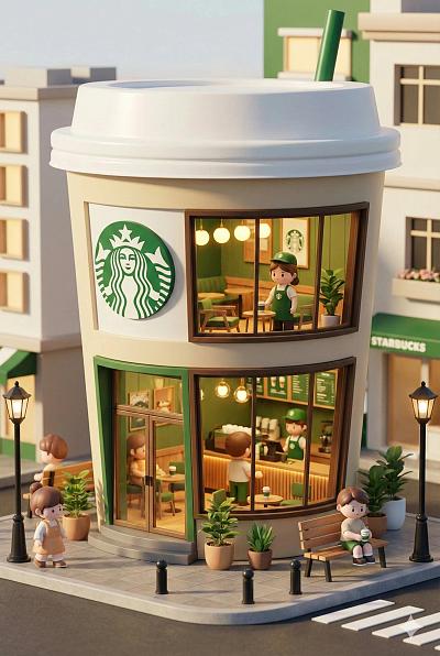 3D Q 版微缩概念店