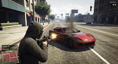 GTA5在线射击汽车场景