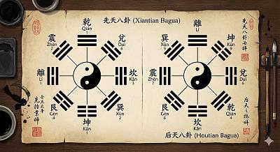 先天后天八卦图示
