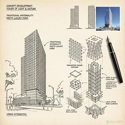 建筑设计过程示意图