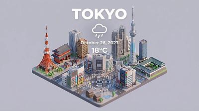等距3D城市微缩景观
