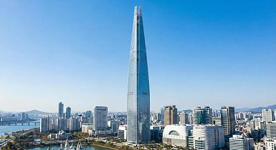 首尔乐天世界塔地标特写
