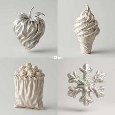 丝绸质感超现实3D艺术