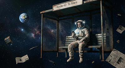 宇航员等火星公交