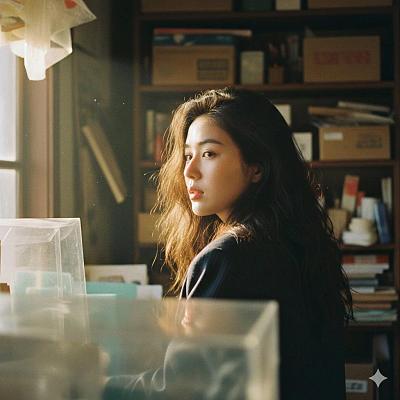 光影中的回眸少女：电影感氛围人像
