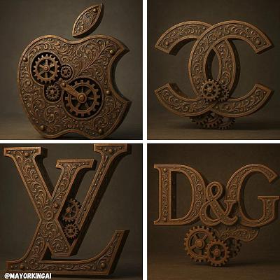 3D蒸汽朋克Logo