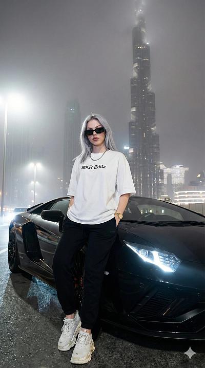迪拜夜雾超跑女郎