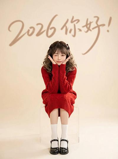 2026你好！甜美少女棚拍贺图