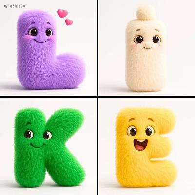 毛绒字母萌物生成器