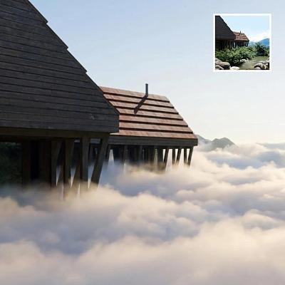 建筑添加云海效果