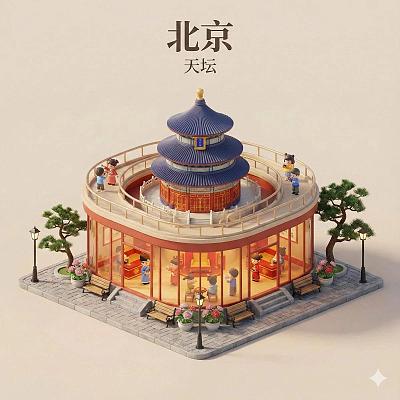 北京天坛微缩模型