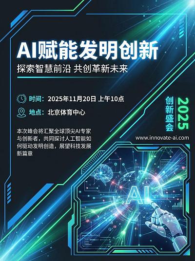 AI赋能创新峰会海报