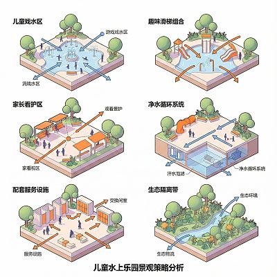 景观节点分析图插画风-矩阵