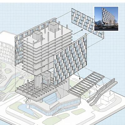 建筑照片转爆炸分析图