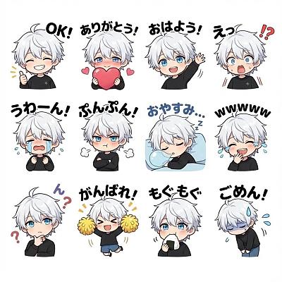 Q 版角色 LINE 贴图集
