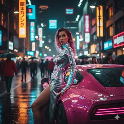 赛博朋克霓虹时尚大片