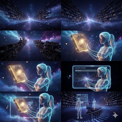 宇宙图书馆中的知识探索