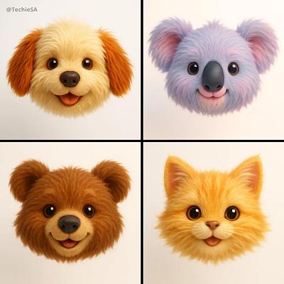 超可爱毛绒动物3D头像