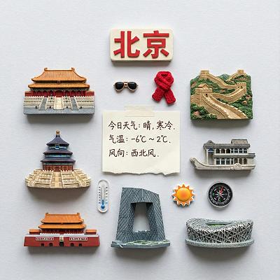 北京地标冰箱贴天气预报