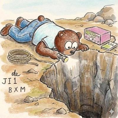 熊探洞穴插画设计