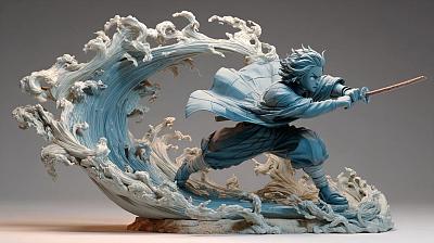 3D粘土雕塑动态角色模型