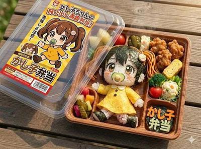 超写实角色便当开盖瞬间，萌趣食材与商业包装完美融合