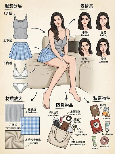 人物像素级拆解提示词