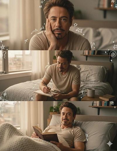 年轻梦想家的宁静时光：三联画