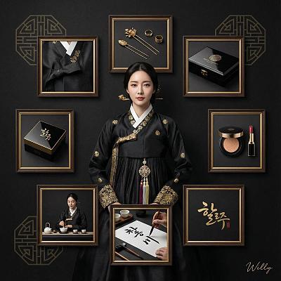 黑金美学韩式奢华品牌视觉呈现