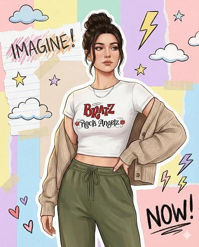 Bratz摇滚少女插画风