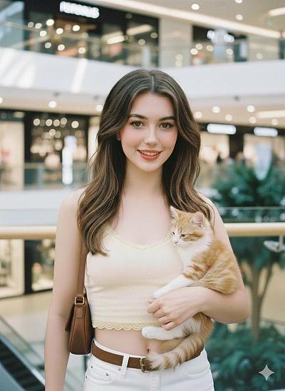 迷人的氛围：可爱的小猫咪与时尚的穿搭风格