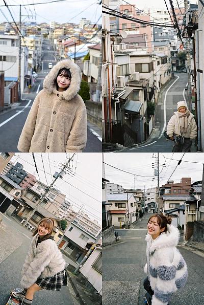 日系街头滑板少女写真