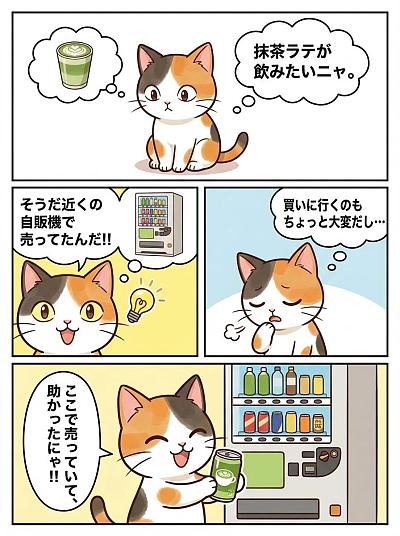 猫咪想喝抹茶拿铁的日常