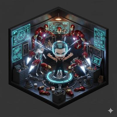 3D立方体微缩场景创作