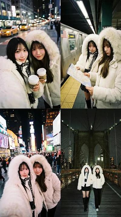 纽约街头双人旅拍写真
