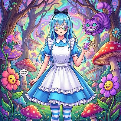 欢迎来到奇幻之国，蓝发少女与奇遇共舞