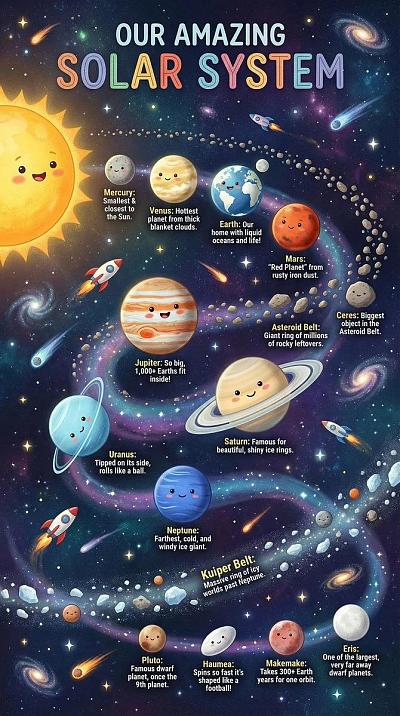 儿童太阳系趣味图解
