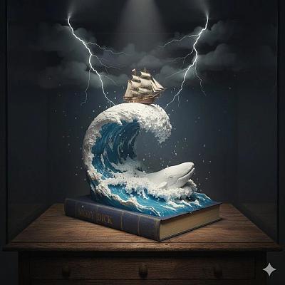 书页间惊涛骇浪现 whale