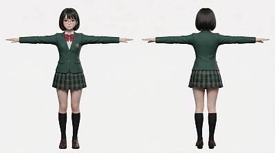 3D模型转VRM并生成插画风格动作图