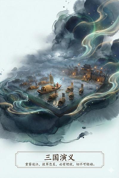三国演义经典场景3D海报设计