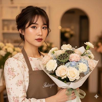 花艺师浪漫写真，温柔优雅品牌视觉