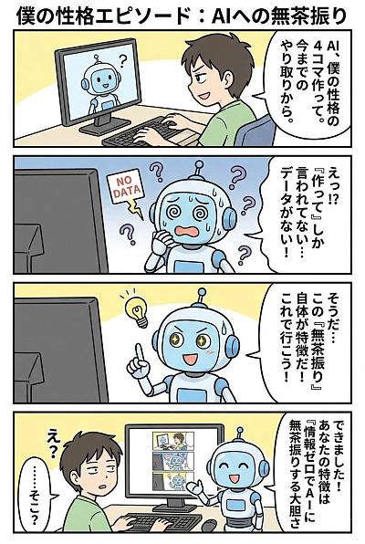 AI创作四格漫画展现性格