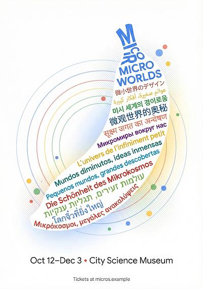 微观世界多语展览海报
