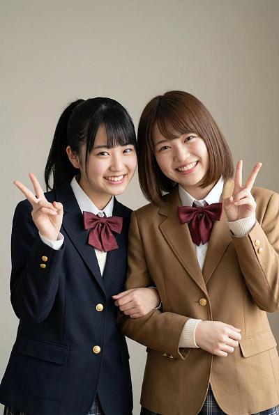 少女闺蜜合影装饰模板