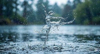 雨滴定格成芭蕾舞者