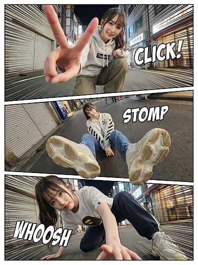 漫画风多角度街拍生成器