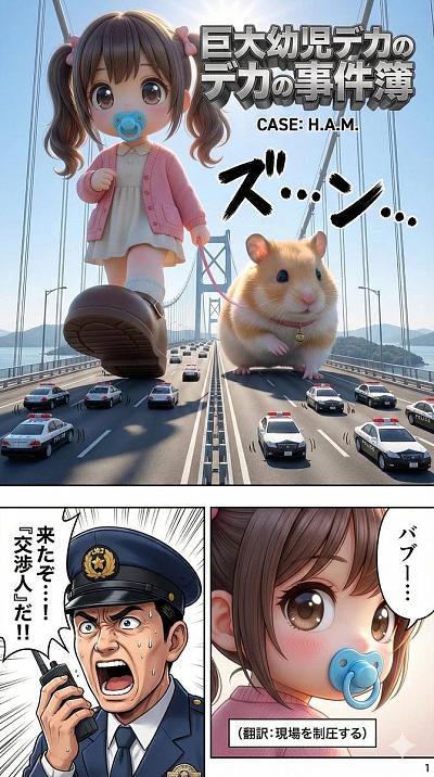 巨大幼児とハムスターの事件簿：世界滅亡でも仕事は続く