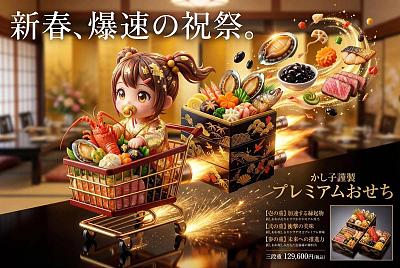 新春限定おせち広告ビジュアル