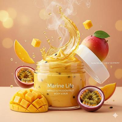 热带果香身体磨砂膏商业广告视觉设计